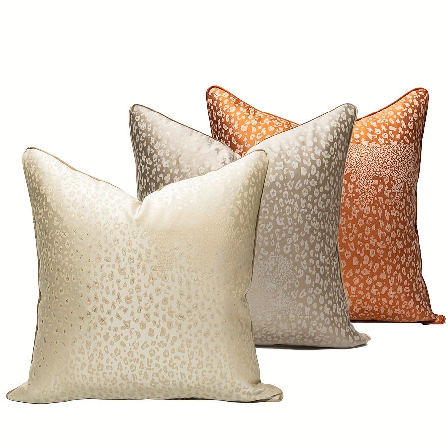 Luxurious Leopard Print Jacqaurd Cushion Cover