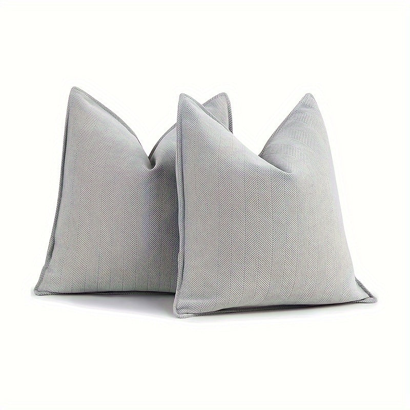 2-Piece Chenille Herringbone Pillowcase Set