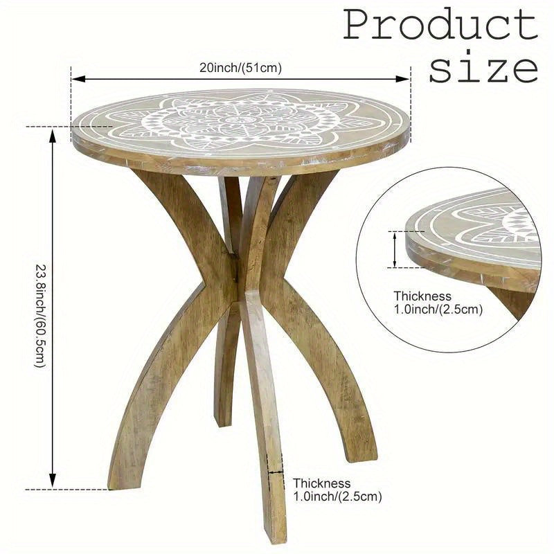 Rustic farmhouse design is handcrafted with a natural top, enhancing any decor.