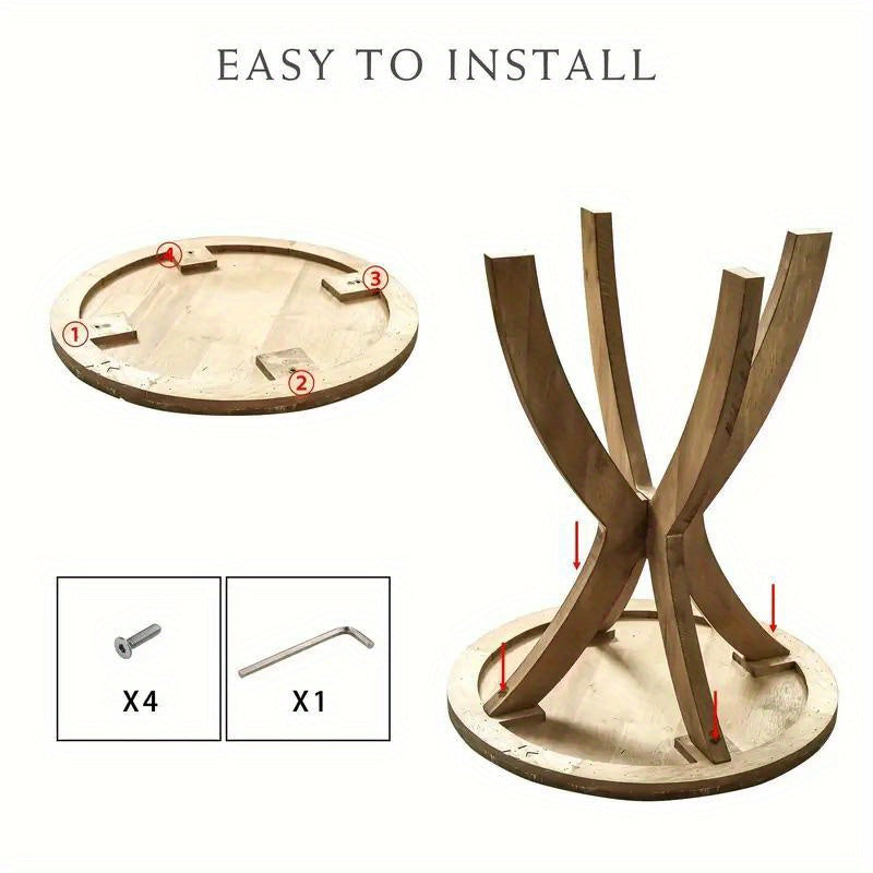 Rustic farmhouse design is handcrafted with a natural top, enhancing any decor.