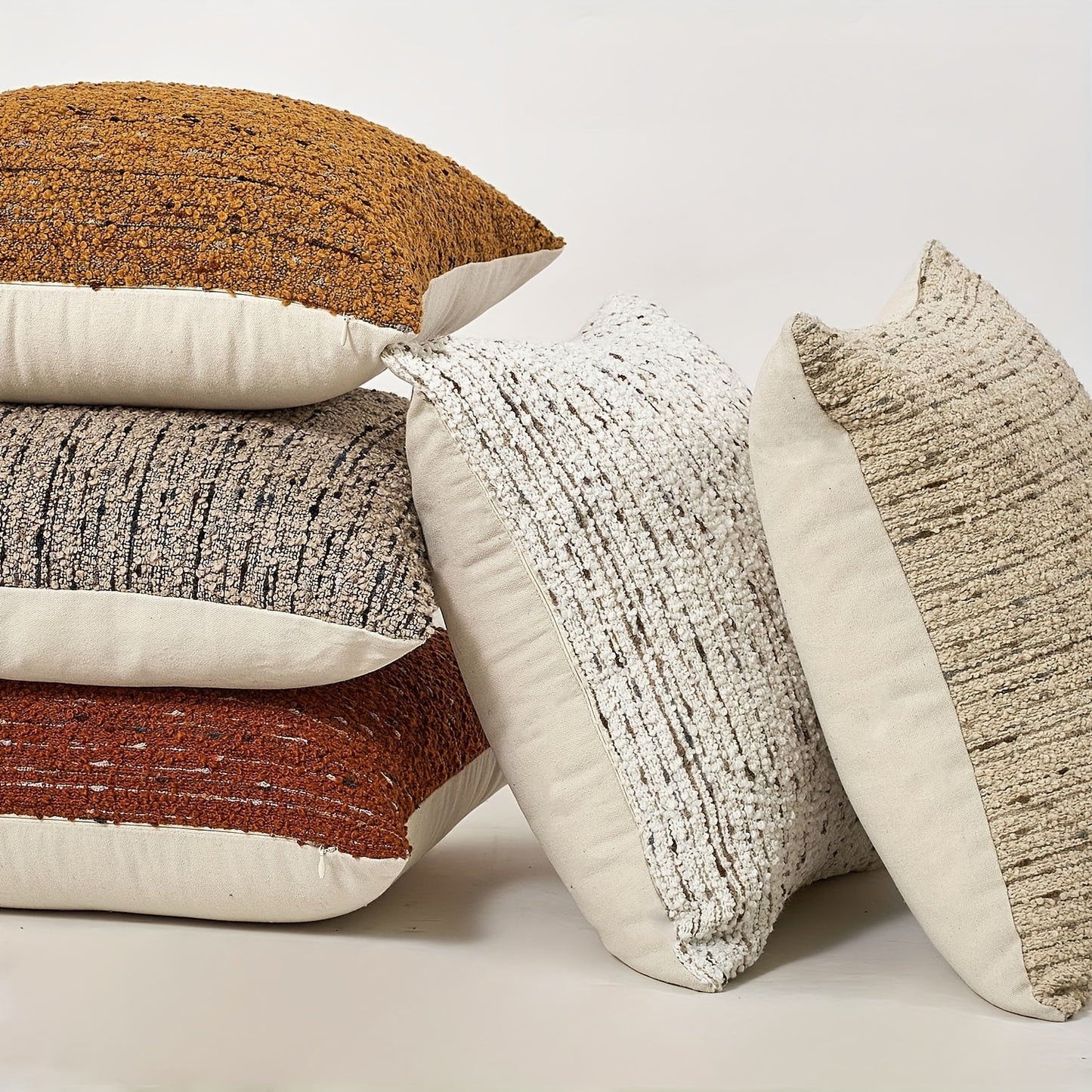 Enhance your home decor with our Luxury Boho Chic Recycled Fiber Throw Pillow Cover.