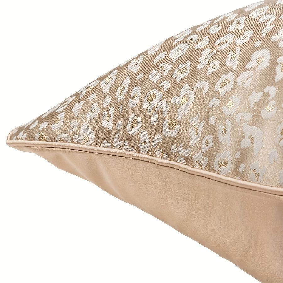 Luxurious Leopard Print Jacqaurd Cushion Cover
