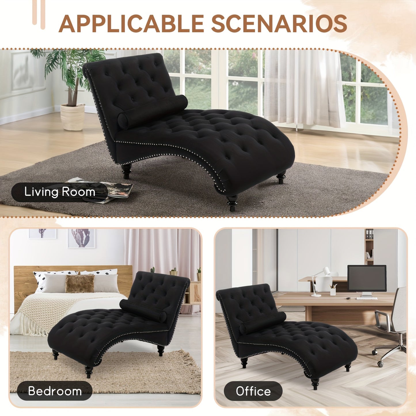 Tufted Chaise Lounge Recliner