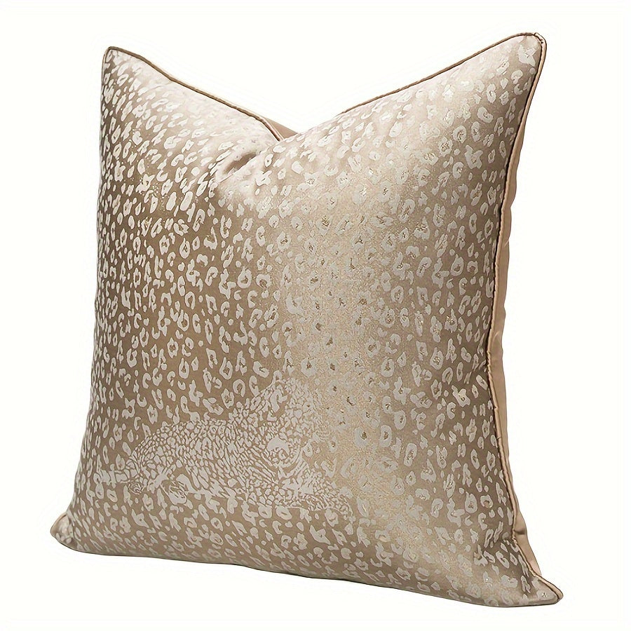 Luxurious Leopard Print Jacqaurd Cushion Cover