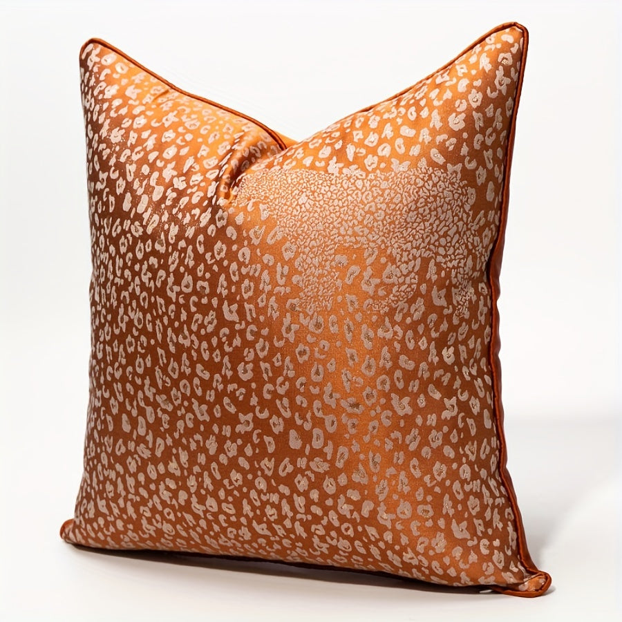 Luxurious Leopard Print Jacqaurd Cushion Cover