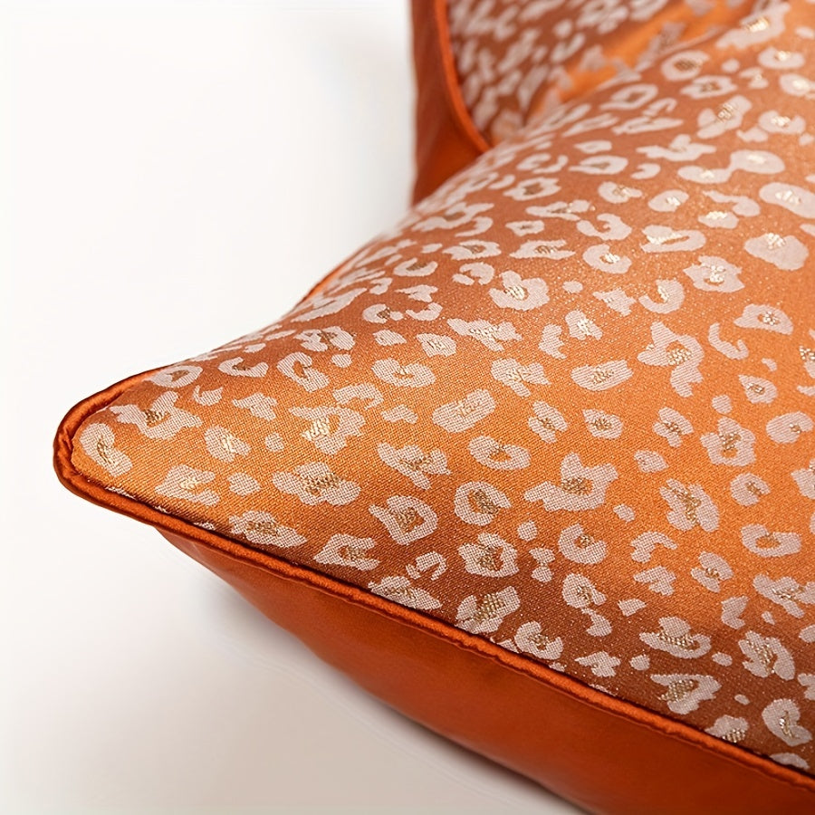 Luxurious Leopard Print Jacqaurd Cushion Cover