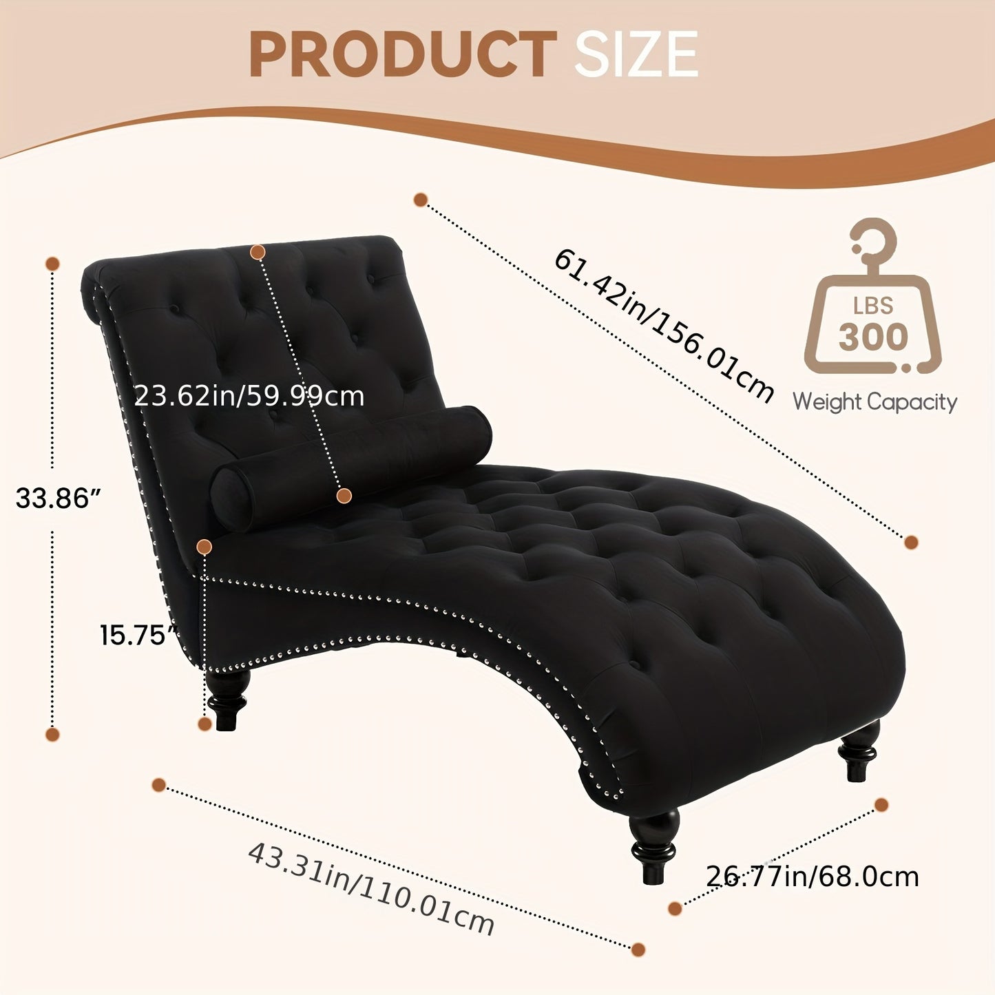 Tufted Chaise Lounge Recliner