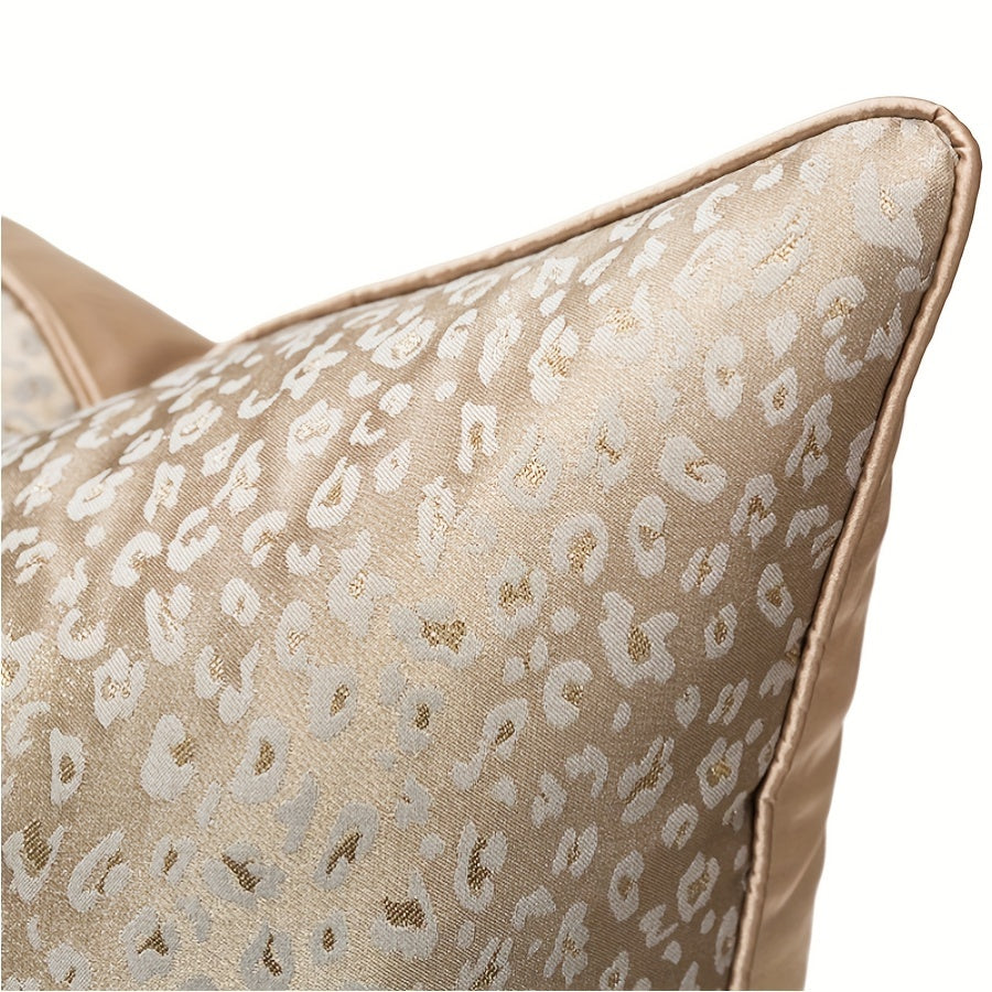 Luxurious Leopard Print Jacqaurd Cushion Cover