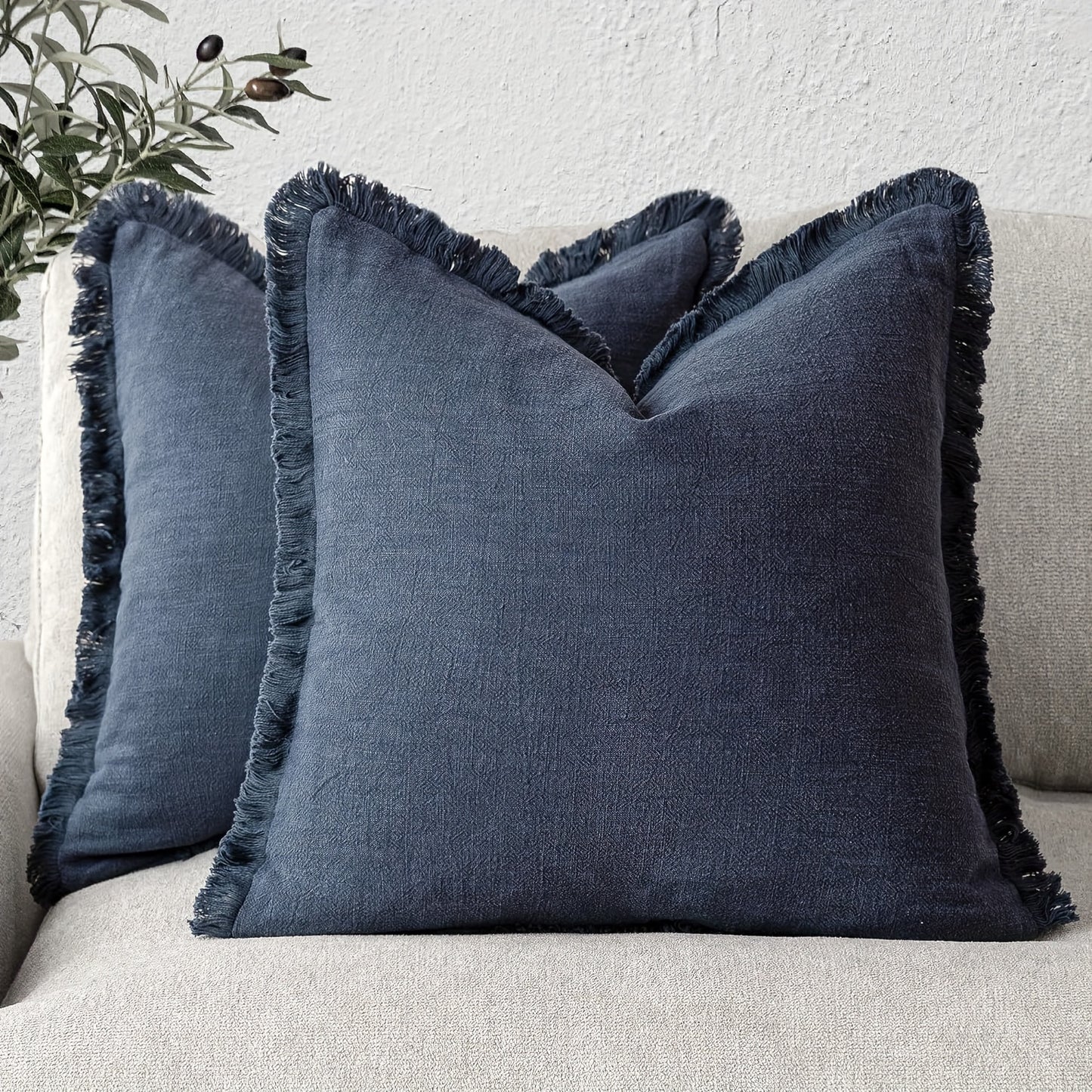 Rustic Fringe Throw Pillow Covers