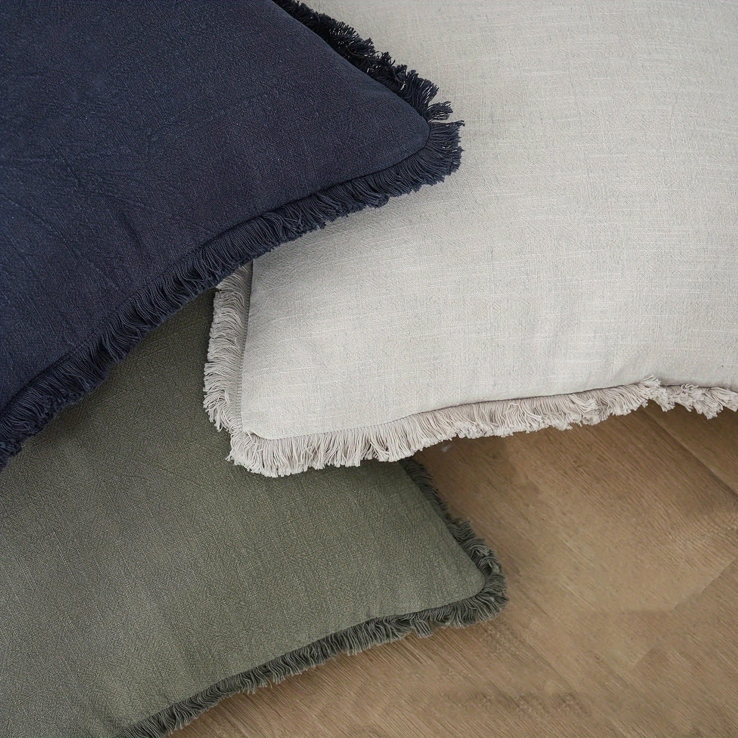 Rustic Fringe Throw Pillow Covers
