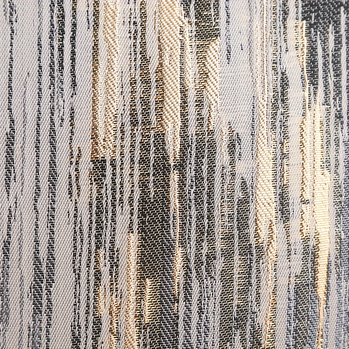 Golden Silk Stripe Jacquard Throw Pillow Covers.