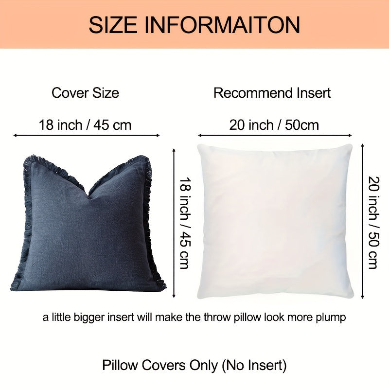 Rustic Fringe Throw Pillow Covers